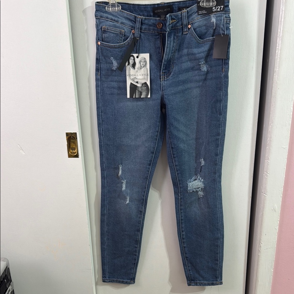Women's Blue Distressed Jeans